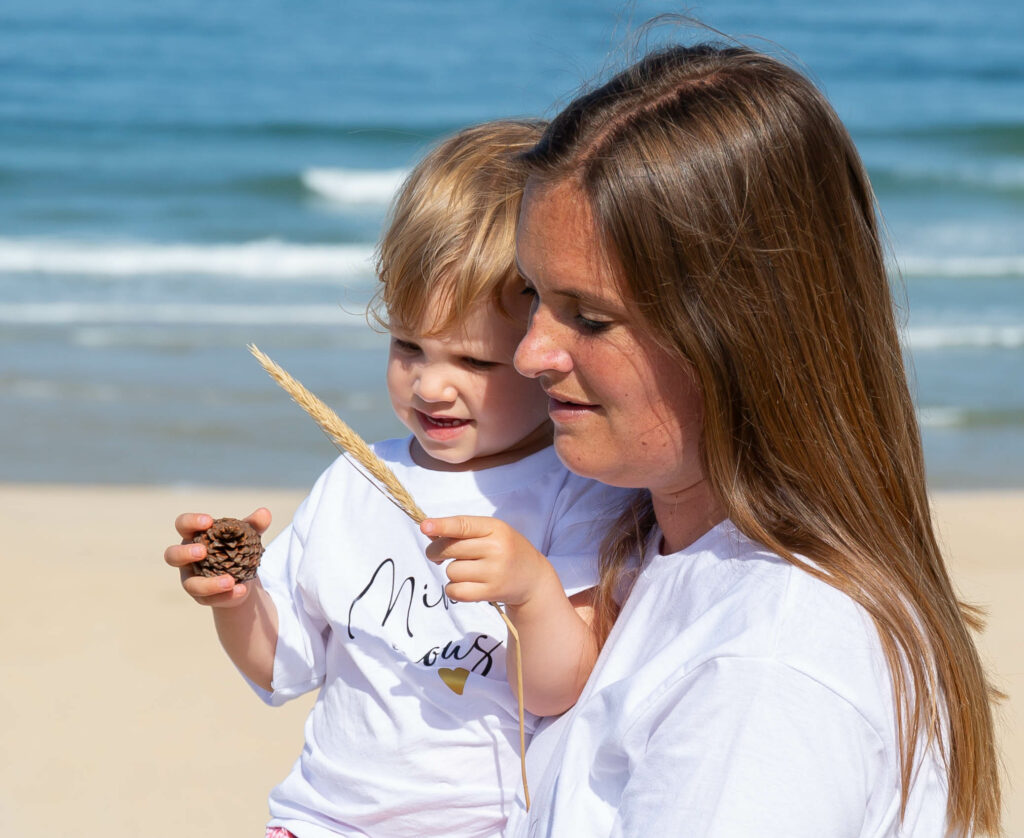 Photo de famille à la plage
